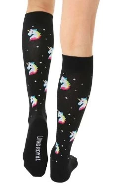 Unisex 15-20 Mmhg Lightweight Unicorn Print Compression Socks -Medical Nurse Clothing Shop 2 lr cn09 650