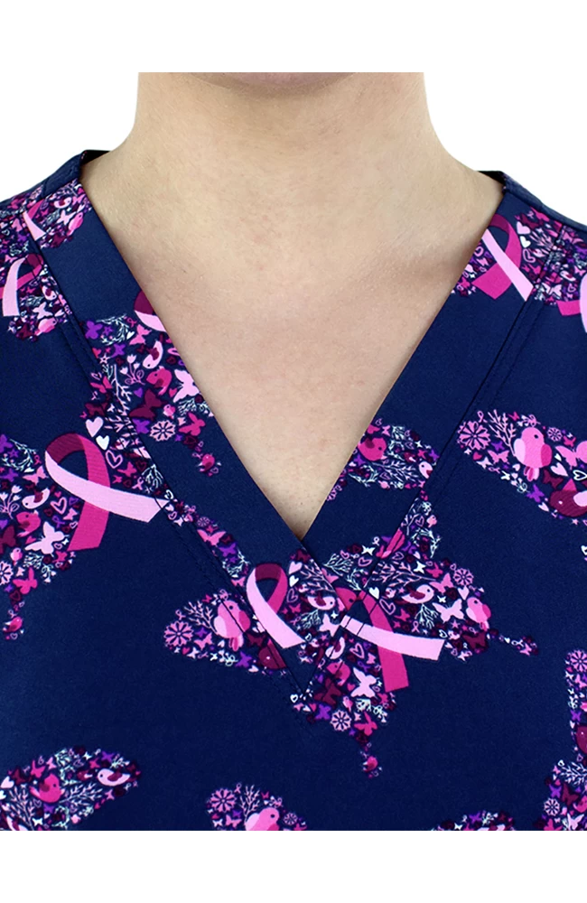 Clearance Women's Graceful Strength Print Scrub Top 4 Clearance Women's Graceful Strength Print Scrub Top - Image 2