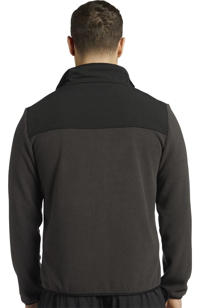 Men's Polar Fleece Warm Up Solid Scrub Jacket 4 Men's Polar Fleece Warm Up Solid Scrub Jacket - Image 2
