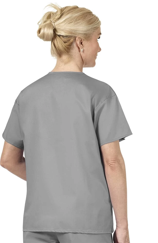 Clearance Unisex V-Neck Solid Scrub Top 4 Clearance Unisex V-Neck Solid Scrub Top - Image 2