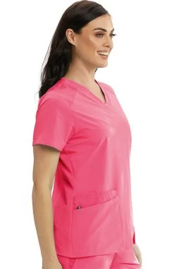 Clearance Women's V-Neck Contrast Mesh Solid Scrub Top -Medical Nurse Clothing Shop 3 bc bwt012 clearance 650