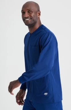 Skechers Men's Structure Zip Front Solid Sport Scrub Jacket -Medical Nurse Clothing Shop 3 bc sk0408 650