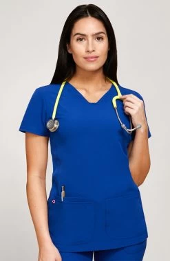 Women's V-Neck Scrub Top & Low Rise Scrub Pant Set -Medical Nurse Clothing Shop 3 ck 25set 650
