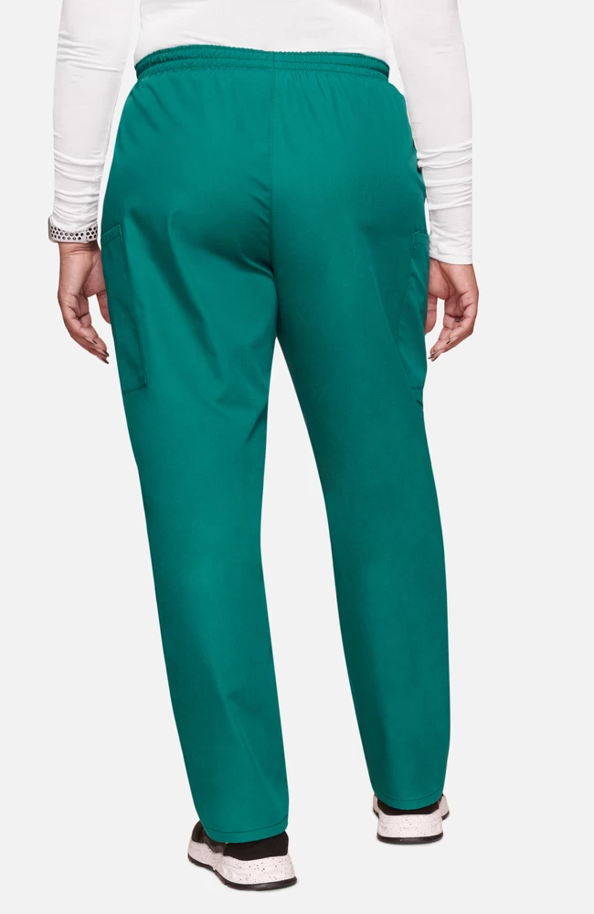 Women's V-Neck Solid Scrub Top & Elastic Waistband Cargo Scrub 5 Women's V-Neck Solid Scrub Top & Elastic Waistband Cargo Scrub - Image 3