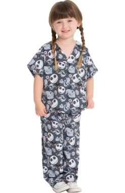 Cherokee Clearance Unisex Kids Boogie With Jack Print Scrub Set -Medical Nurse Clothing Shop 3 ck 6620c printclearance 650