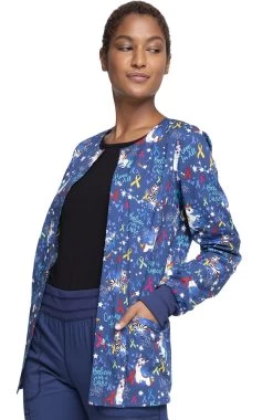 Cherokee Clearance Women's Magical Care Print Jacket -Medical Nurse Clothing Shop 3 ck ck301 printclearance 650 5
