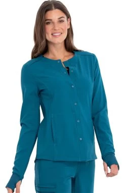 Cherokee Clearance Women's Solid Scrub Jacket -Medical Nurse Clothing Shop 3 ck ck387a clearance 650