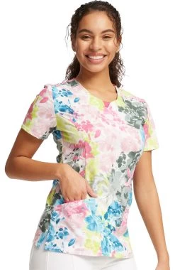 Cherokee Clearance Women's Brush Away Blooms Print Scrub Top 10 Cherokee Clearance Women's Brush Away Blooms Print Scrub Top -Medical Nurse Clothing Shop 3 ck ck609 printclearance 650