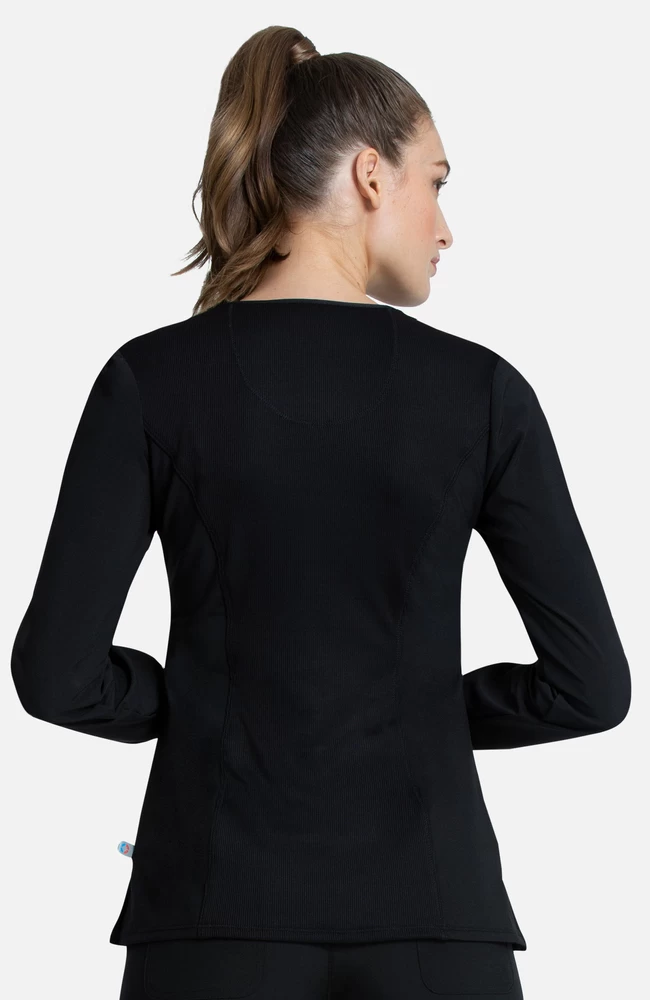 Cherokee Women's Long Sleeve V-Neck Solid Scrub Top 5 Cherokee Women's Long Sleeve V-Neck Solid Scrub Top - Image 3