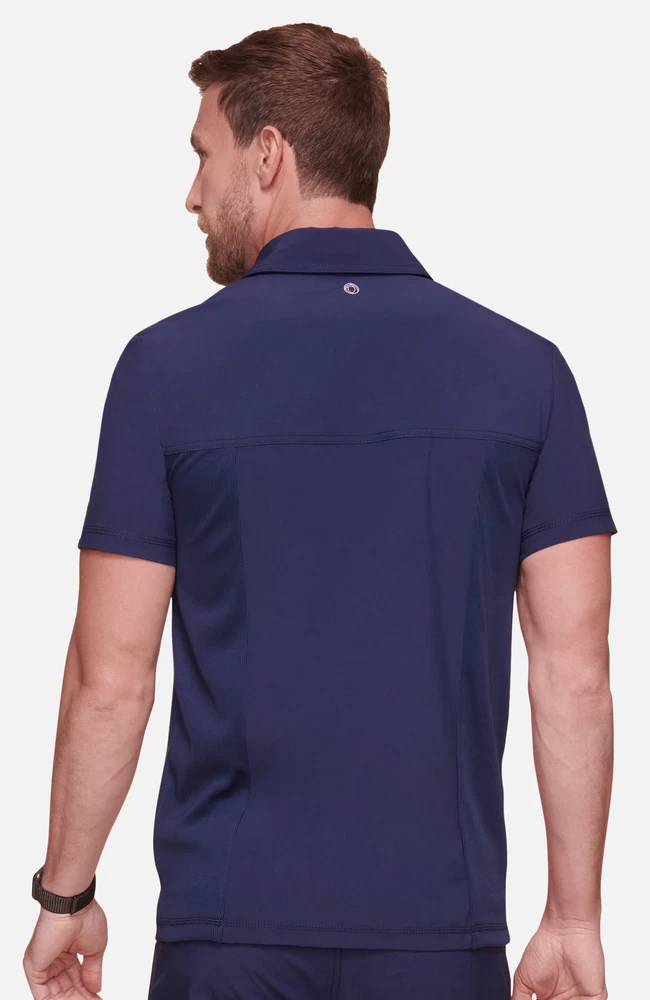 Cherokee Men's Zip Polo Shirt 5 Cherokee Men's Zip Polo Shirt - Image 3
