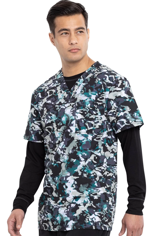 Cherokee Clearance Men's Cool Down Camo Print Scrub Top 5 Cherokee Clearance Men's Cool Down Camo Print Scrub Top - Image 3