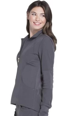 Women's Zip Front Warm-Up Solid Scrub Jacket -Medical Nurse Clothing Shop 3 ck hs315 650