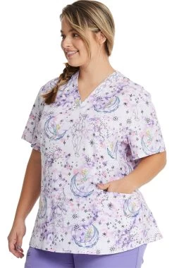 Women's Starlight Tink Print Scrub Top 8 Women's Starlight Tink Print Scrub Top -Medical Nurse Clothing Shop 3 ck hs663 print 650