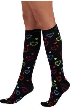 Cherokee Women's 10-15 MmHg Wide Calf Print Support Socks -Medical Nurse Clothing Shop 3 ck prtsupw 650