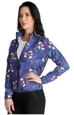 Cherokee Women's Packable Bandana Land Print Scrub Jacket -Medical Nurse Clothing Shop 3 ck tf320 print 650 1