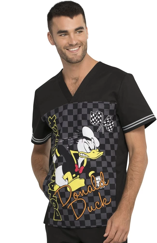 Cherokee Clearance Men's Built For Speed Print Scrub Top 5 Cherokee Clearance Men's Built For Speed Print Scrub Top - Image 3