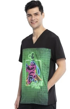 Cherokee Clearance Men's Goofy Neon Print Scrub Top 8 Cherokee Clearance Men's Goofy Neon Print Scrub Top -Medical Nurse Clothing Shop 3 ck tf712 printclearance 650