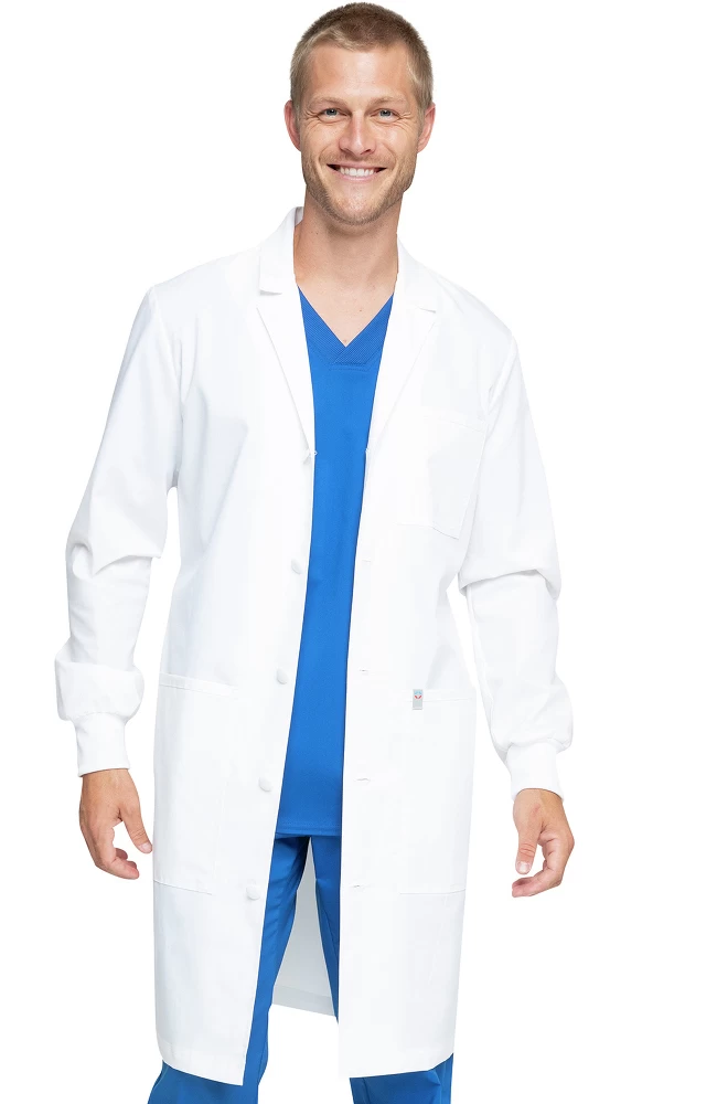 Unisex 40" Notch Collar Lab Coat 5 Unisex 40" Notch Collar Lab Coat - Image 3