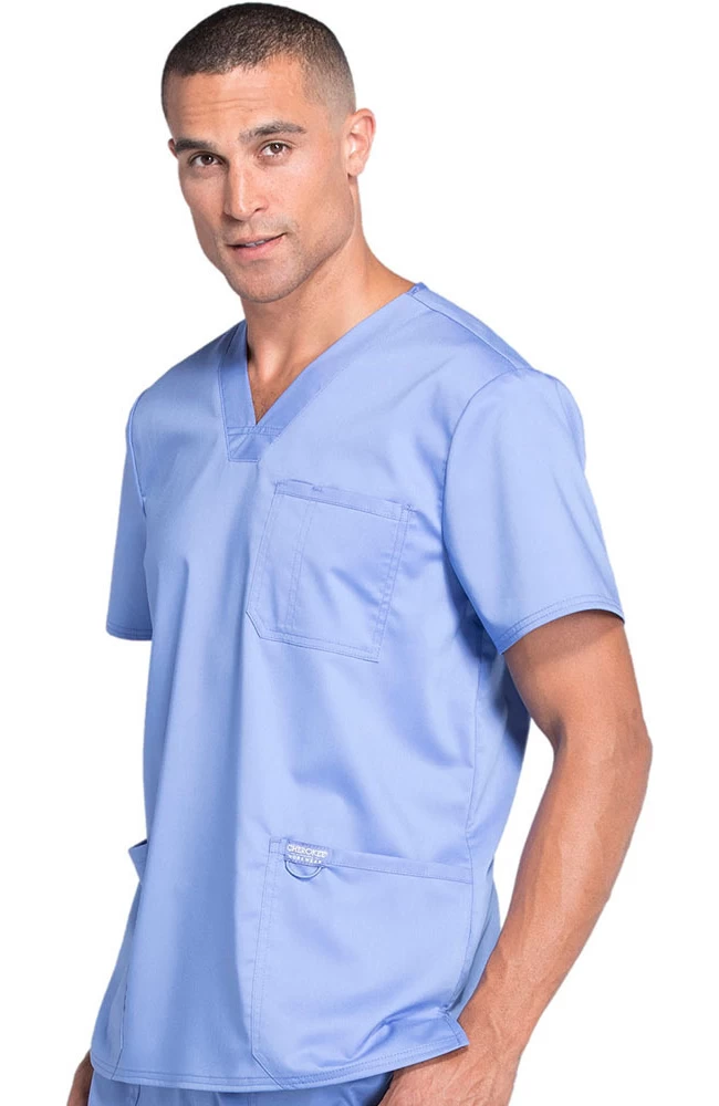 Clearance Men's V-Neck Utility Solid Scrub Top 5 Clearance Men's V-Neck Utility Solid Scrub Top - Image 3