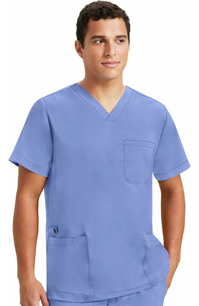Men's Jake Solid Scrub Top 5 Men's Jake Solid Scrub Top - Image 3