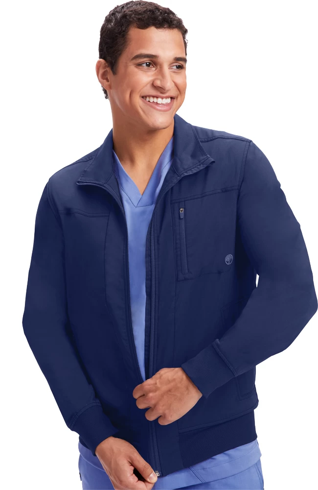 Men's Jonathan Bomber Solid Scrub Jacket 5 Men's Jonathan Bomber Solid Scrub Jacket - Image 3