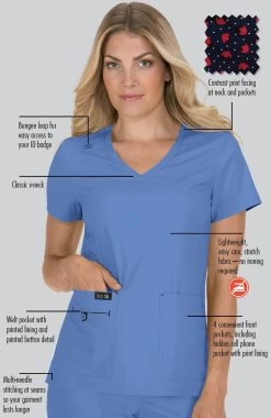 Clearance Women's Becca Solid Scrub Top -Medical Nurse Clothing Shop 3 ko 373 clearance 650