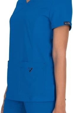 Women's Katie Mock Wrap Solid Scrub Top -Medical Nurse Clothing Shop 3 ko 374 650