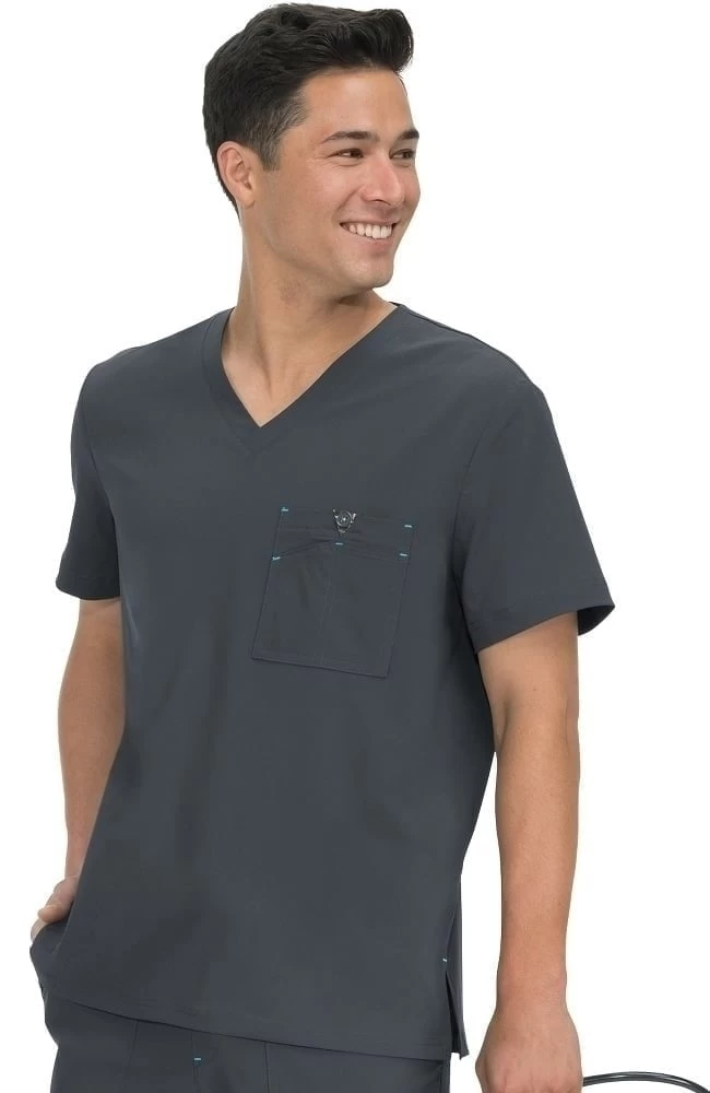 Men's Bryan V-Neck Chest Pocket Solid Scrub Top 5 Men's Bryan V-Neck Chest Pocket Solid Scrub Top - Image 3