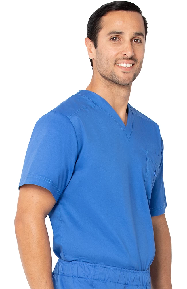 Clearance Stretch Men's By V-Neck Solid Scrub Top 5 Clearance Stretch Men's By V-Neck Solid Scrub Top - Image 3