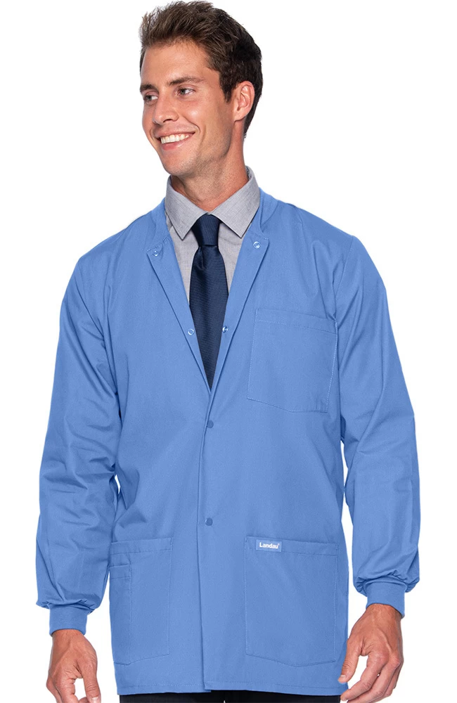 Men's Warm-Up Solid Scrub Jacket 5 Men's Warm-Up Solid Scrub Jacket - Image 3