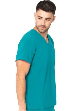 Men's Tuckable Solid Scrub Top -Medical Nurse Clothing Shop 3 ln 9154 650