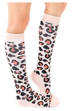 Unisex 15-20 MmHg Lightweight Leopard Print Compression Socks -Medical Nurse Clothing Shop 3 lr 19cn 650