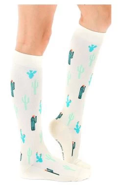 Unisex 15-20 MmHg Lightweight Cactus Print Compression Socks -Medical Nurse Clothing Shop 3 lr 20cn 650