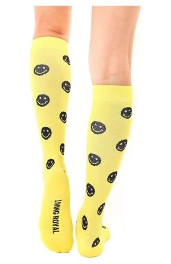 Unisex 15-20 MmHg Lightweight Smile Print Compression Socks -Medical Nurse Clothing Shop 3 lr 24cn 650