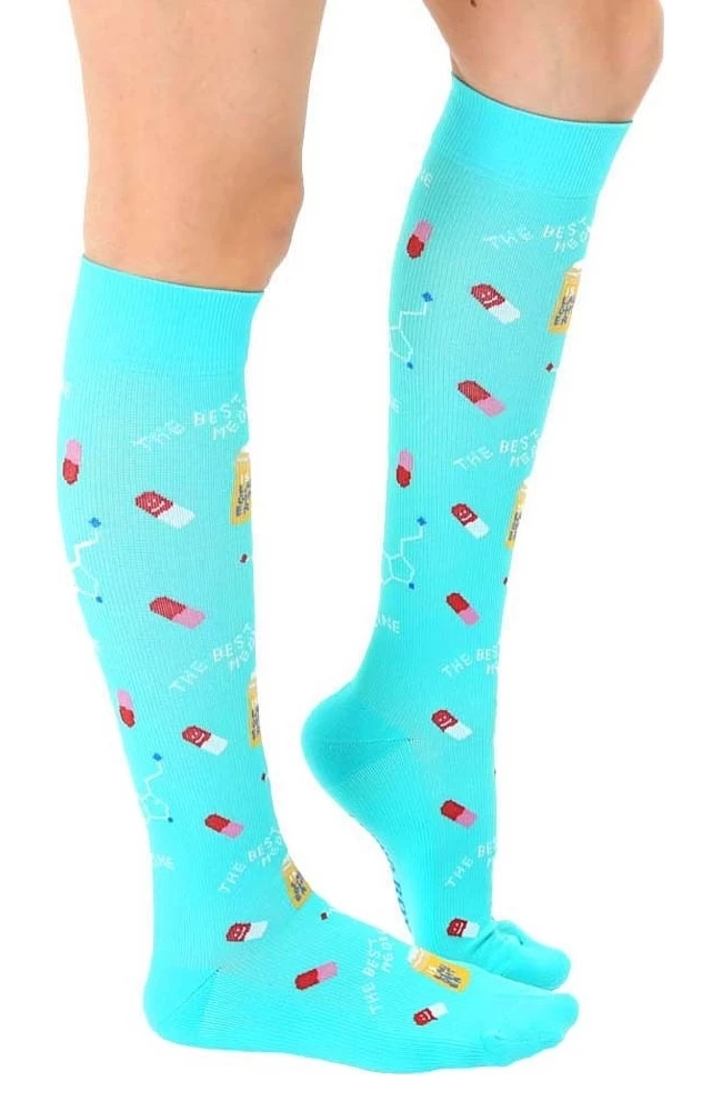 Unisex 15-20 Mmhg Lightweight Nurse Print Compression Socks 5 Unisex 15-20 Mmhg Lightweight Nurse Print Compression Socks - Image 3