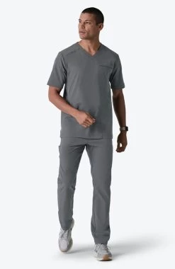 Men's Realm V-Neck Scrub Top -Medical Nurse Clothing Shop 3 md et22115 650