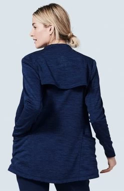 Women's Ionic Heathered Solid Scrub Jacket 9 Women's Ionic Heathered Solid Scrub Jacket -Medical Nurse Clothing Shop 3 md sj11709 650