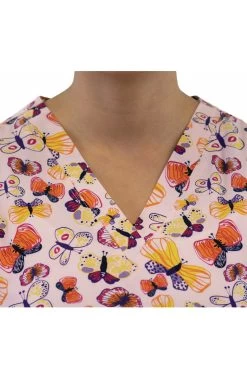 Clearance Women's Candy Of Butterfly Print Scrub Top -Medical Nurse Clothing Shop 3 mv 1767 printclearance 650 1