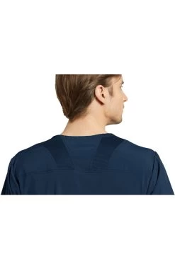 Men's V-Neck Solid Scrub Top & Mesh Waist Stretch Scrub Pant Set -Medical Nurse Clothing Shop 3 wc 1set 650