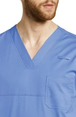 Clearance Men's V-Neck Yoke Solid Scrub Top -Medical Nurse Clothing Shop 3 wc 2265 clearance 650