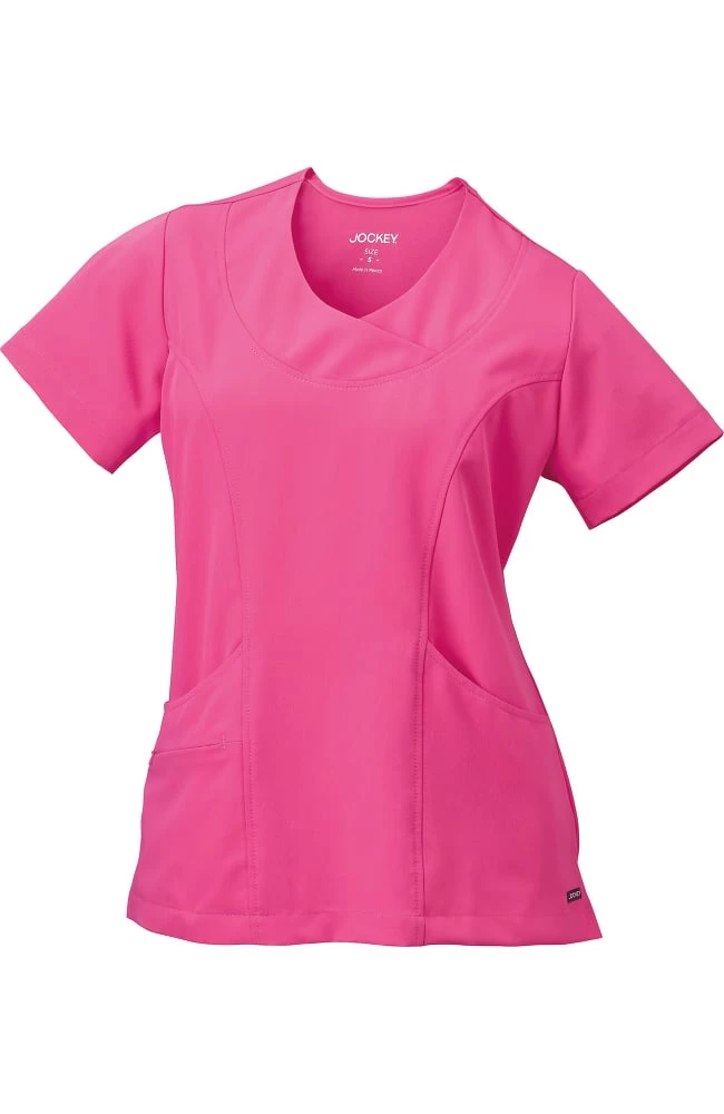 Clearance Women's Rounded V-Neck Solid Scrub Top 5 Clearance Women's Rounded V-Neck Solid Scrub Top - Image 3