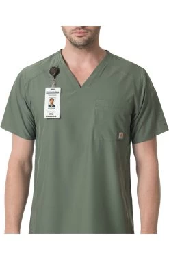 Carhartt Clearance Men's Slim Fit V-Neck Back Vent Top -Medical Nurse Clothing Shop 3 wk c15106 clearance 650