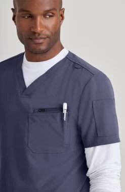 Barco Unify Men's V-Neck Scrub Top -Medical Nurse Clothing Shop 4 bc but153 650