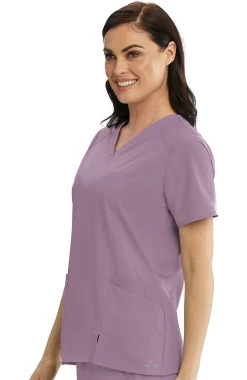 Clearance Women's V-Neck Contrast Mesh Solid Scrub Top -Medical Nurse Clothing Shop 4 bc bwt012 clearance 650