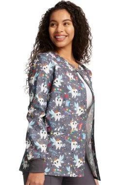 Cherokee Clearance Women's Warm Up Toothicorn Magic Print Jacket 9 Cherokee Clearance Women's Warm Up Toothicorn Magic Print Jacket -Medical Nurse Clothing Shop 4 ck ck301 printclearance 650 3