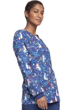 Cherokee Clearance Women's Magical Care Print Jacket -Medical Nurse Clothing Shop 4 ck ck301 printclearance 650 4