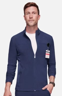 Cherokee Men's Zip Front Solid Scrub Jacket -Medical Nurse Clothing Shop 4 ck ck332a 650