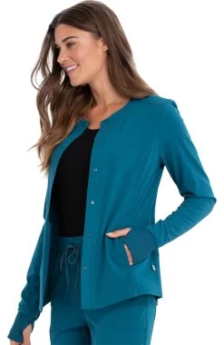 Cherokee Clearance Women's Solid Scrub Jacket -Medical Nurse Clothing Shop 4 ck ck387a clearance 650