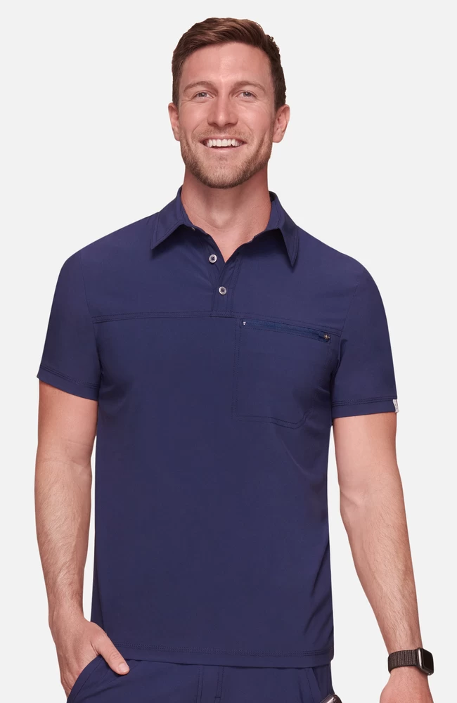 Cherokee Men's Zip Polo Shirt 6 Cherokee Men's Zip Polo Shirt - Image 4
