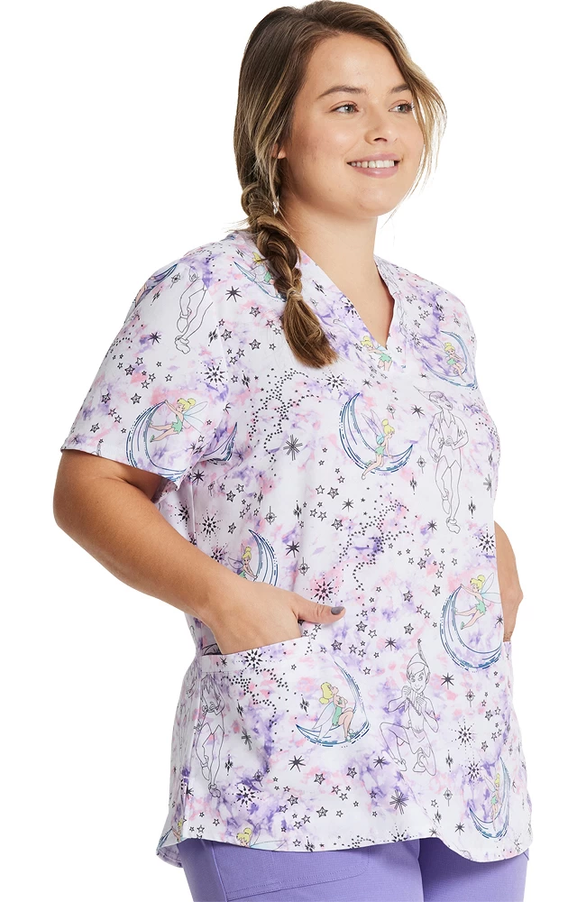 Women's Starlight Tink Print Scrub Top 6 Women's Starlight Tink Print Scrub Top - Image 4